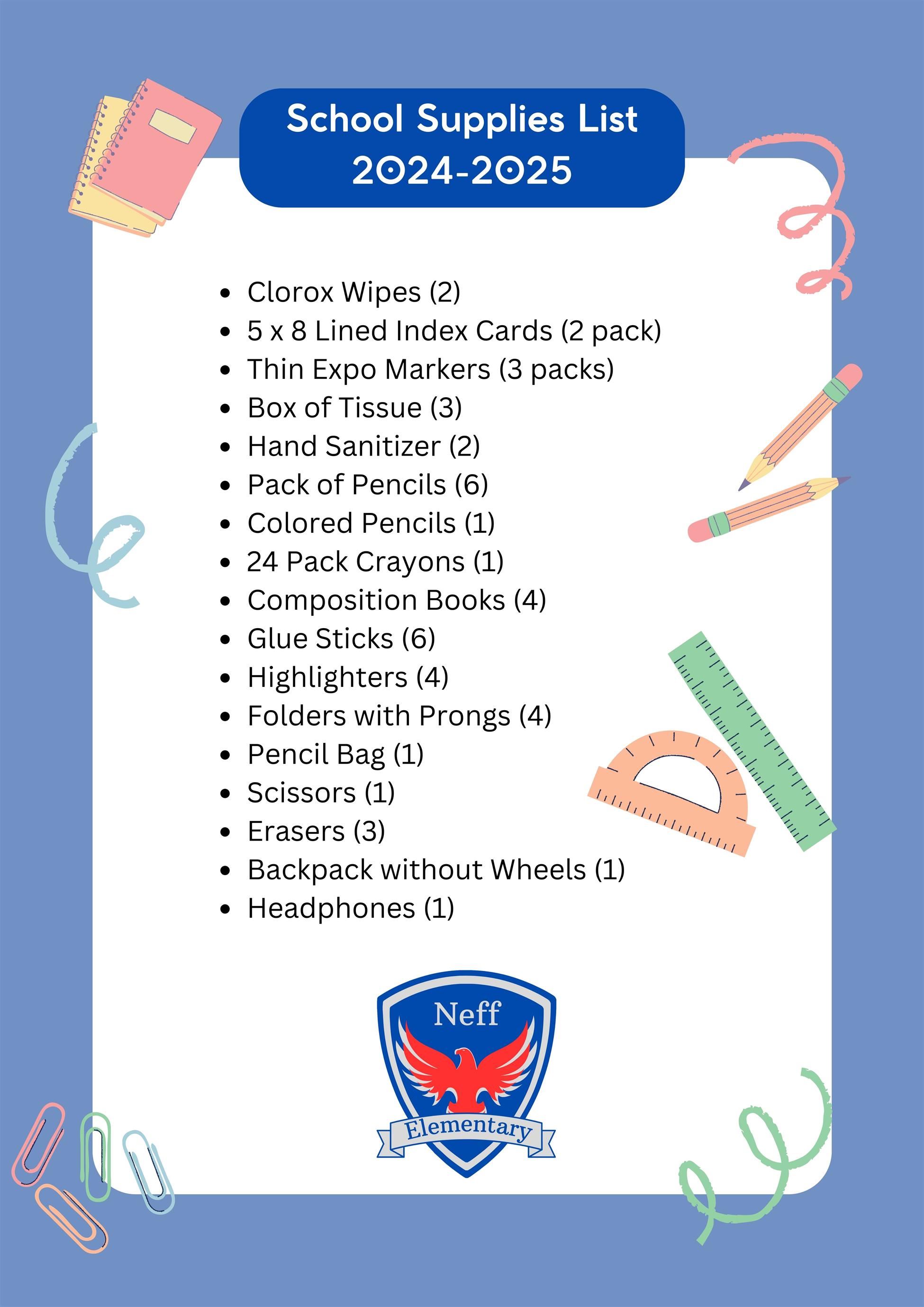 School Supply List
